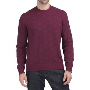GREYSON Cashmere Spring Garden Tomahawk Sweater Burgundy Maroon Men's Sz L NWT!